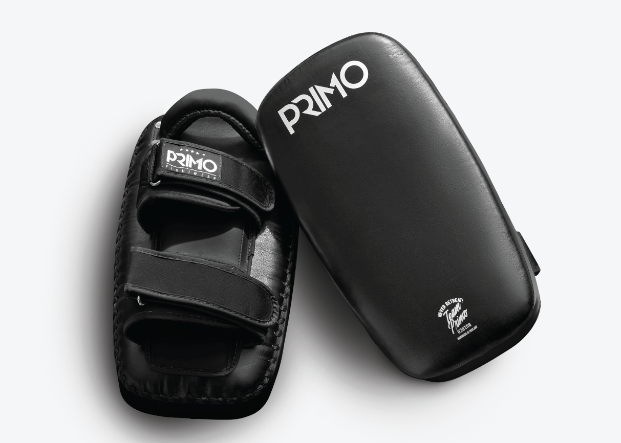 Primo Fight Wear Official Black / Microfiber Primo Classic Thai Kick Pads - Large