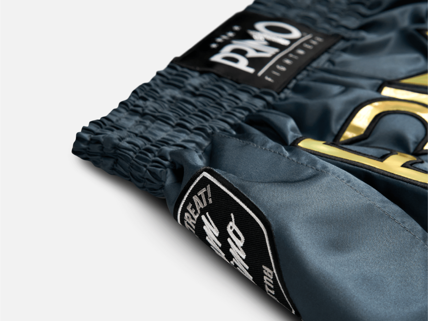 Primo Fight Wear Official Muay Thai Shorts - Hologram Series - Valor Grey