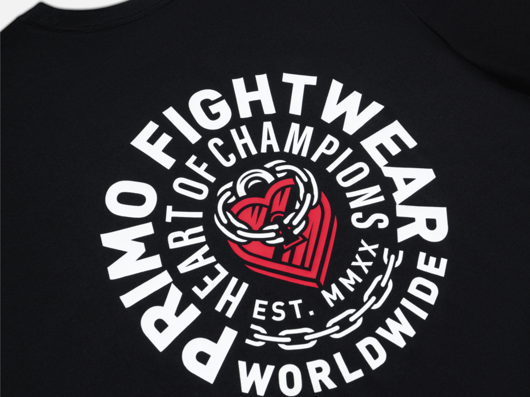 Primo Fight Wear Heart of Champions Cotton T Shirt Black M