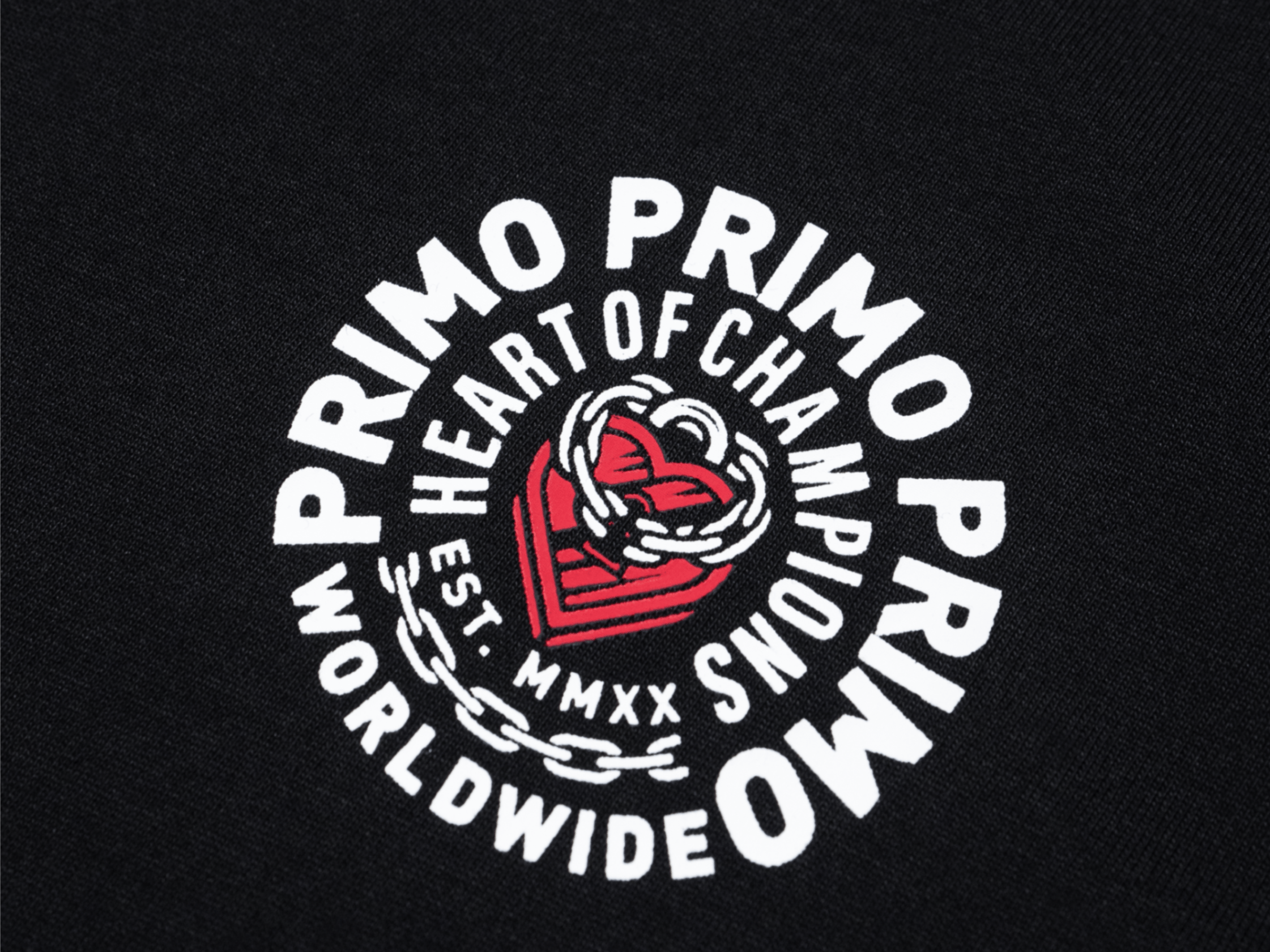 Primo Fight Wear Official Primo Heart Of Champions Cotton T-Shirt - Black